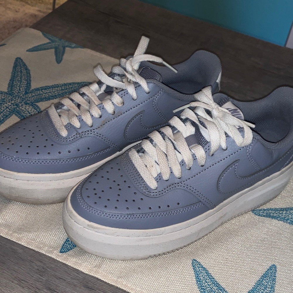 Nike Court Vision Alta Gray and White Sneakers